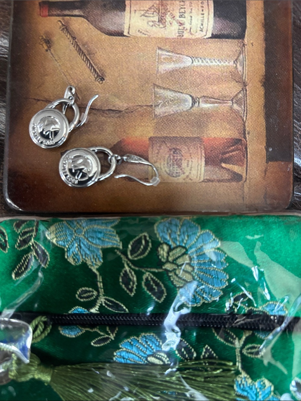 Michael Kors Silver-tone MK Drop Earrings - Picture 2 of 7